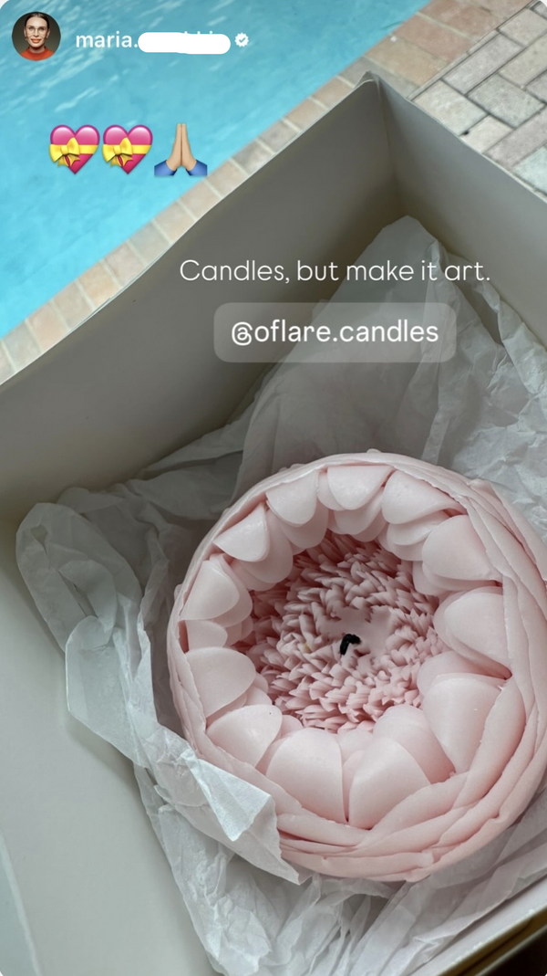 Instagram story featuring customer review