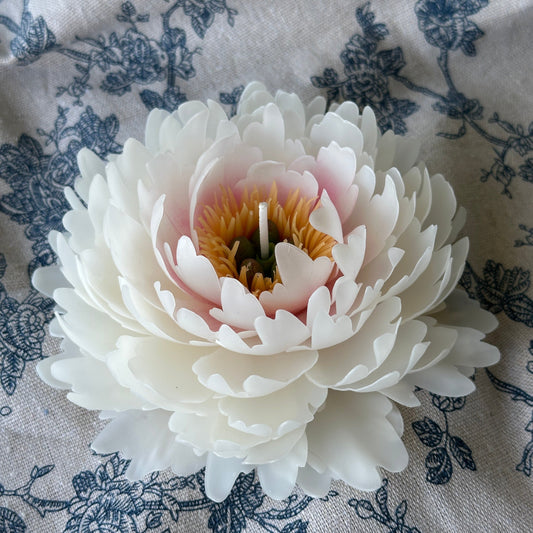 Discover the Handcrafted Peony Flower Candle