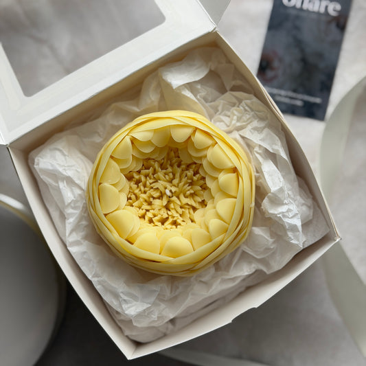 Butter Yellow Peony Candle