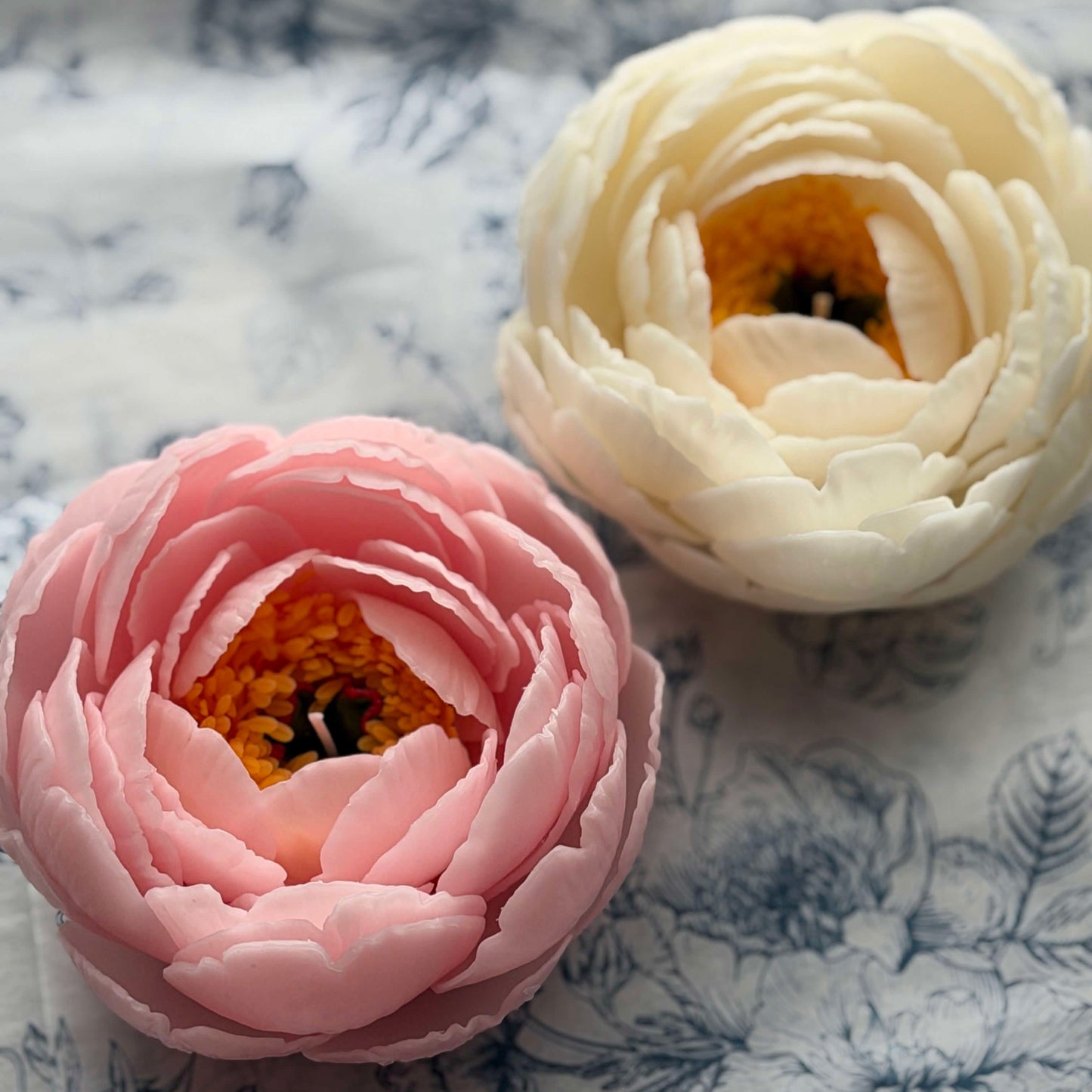 NEW Peony Bloom Flower Candle