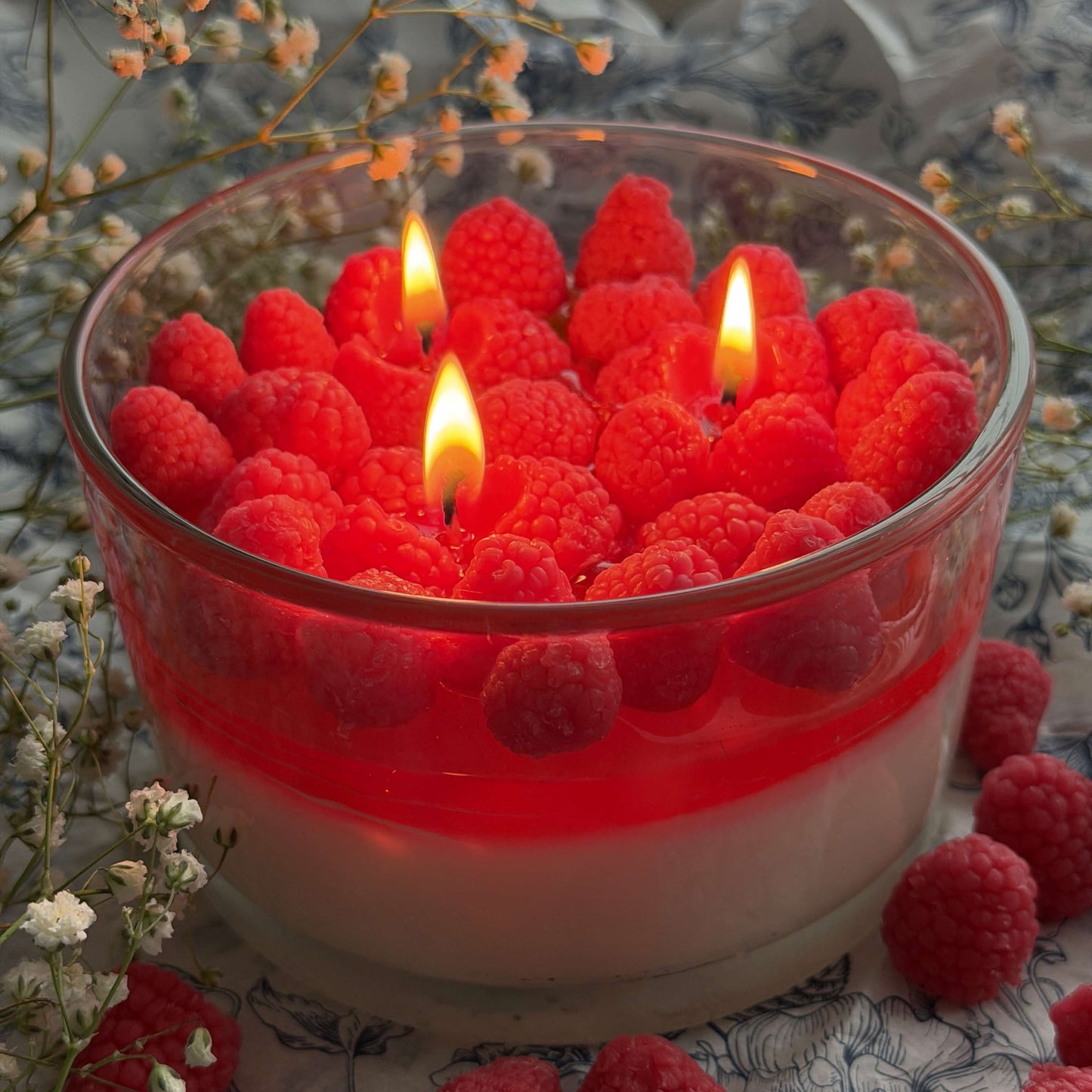 Large Raspberry Parfait Candle