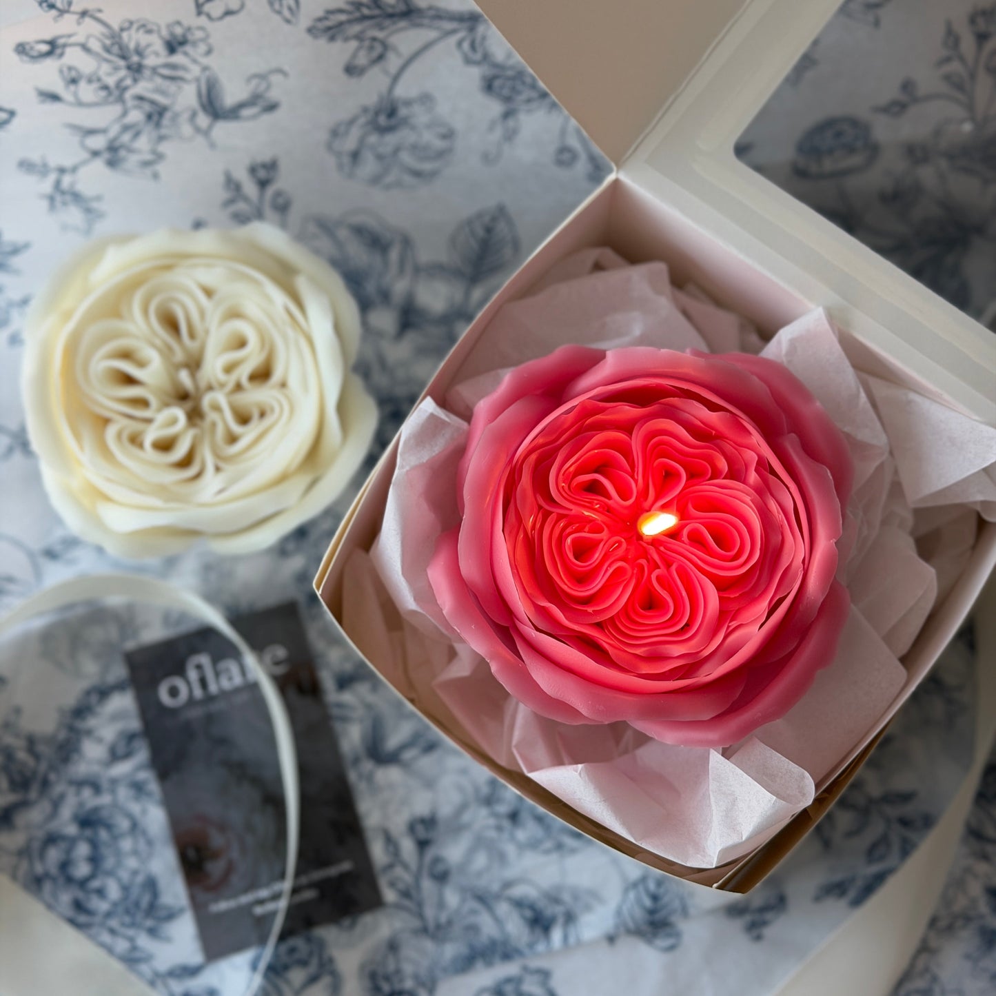 Juliet Rose Flower Candle
