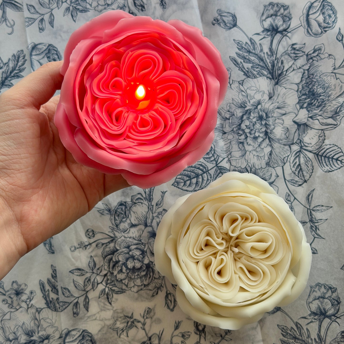 Juliet Rose Flower Candle