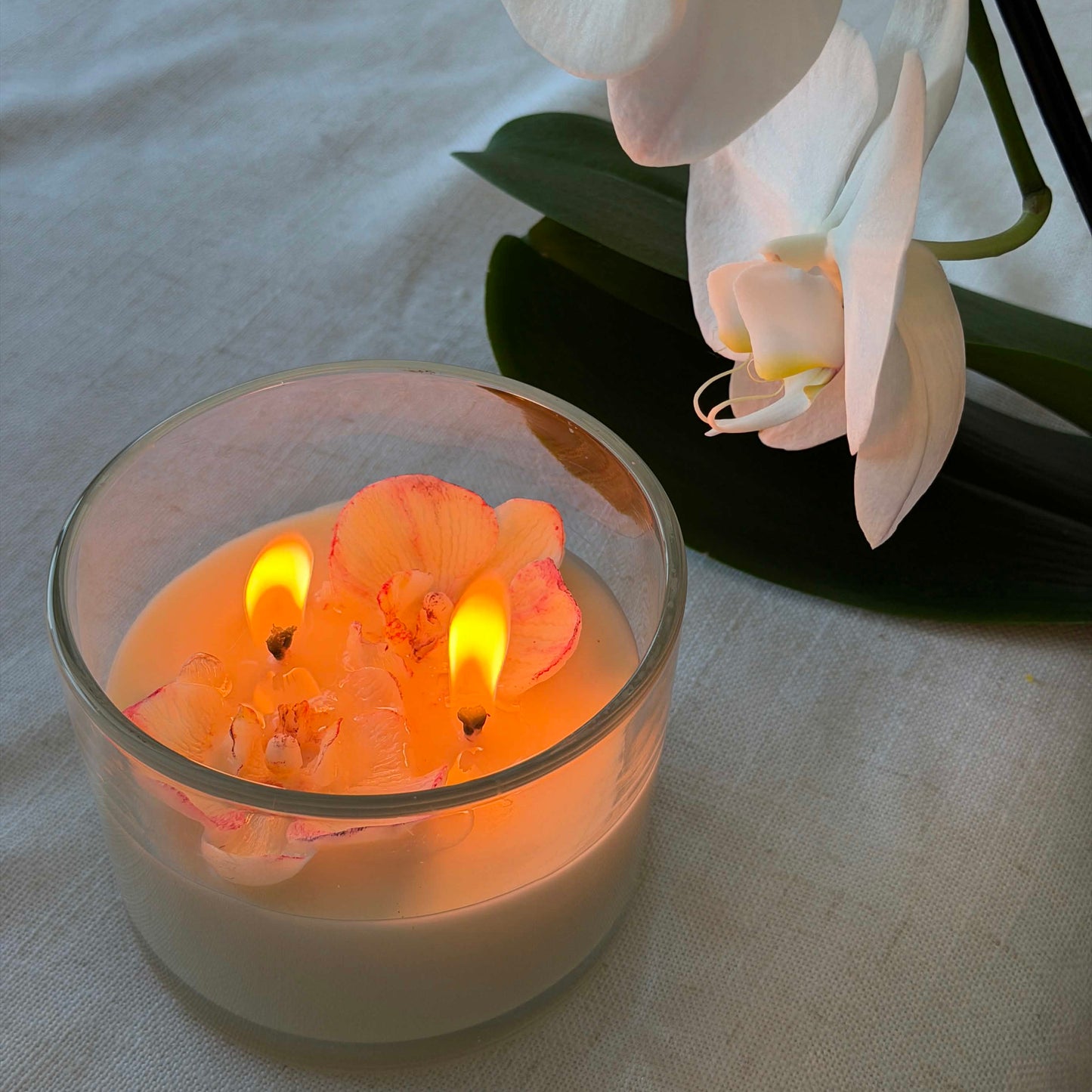 Orchid Beeswax Candle