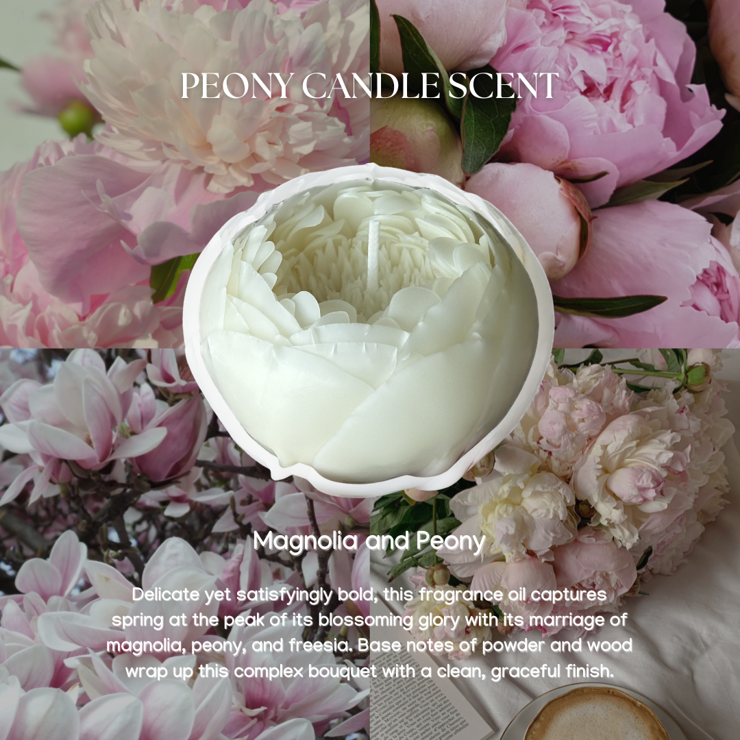Peony Flower Candle