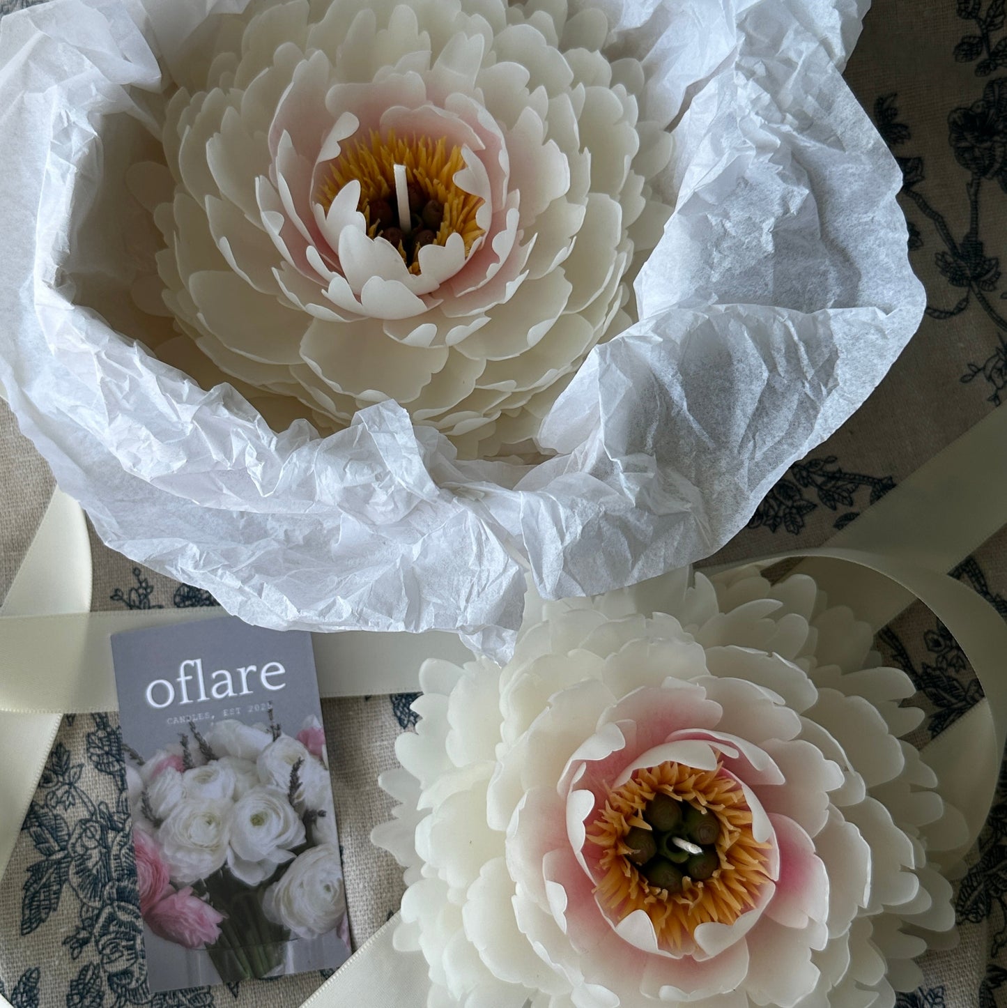 BEST SELLER Peony Bloom Flower Candle