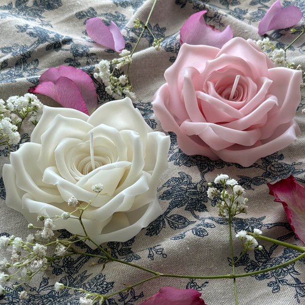 Rose Flower Candle