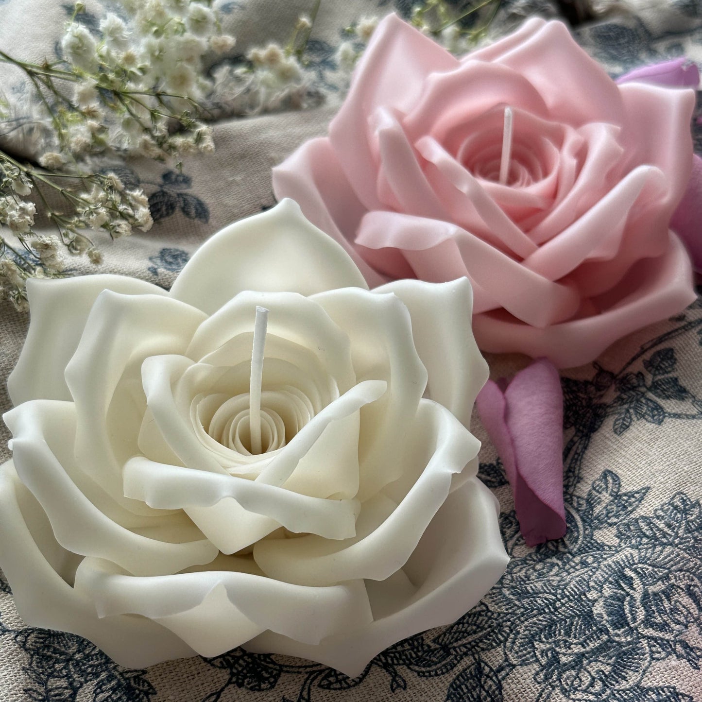 Rose Flower Candle